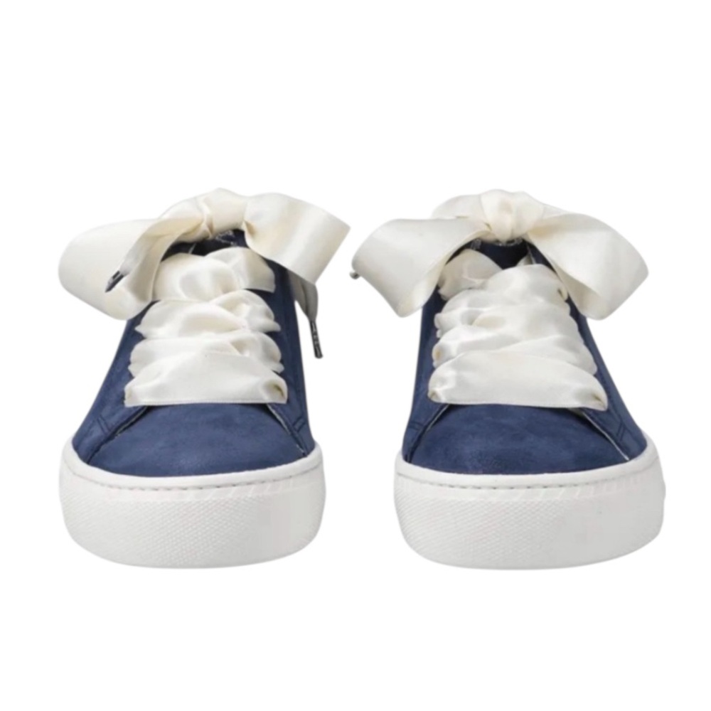 Leather Sneaker US 7 Color: Blue Suede Leather. Unworn. - Picture 3 of 7